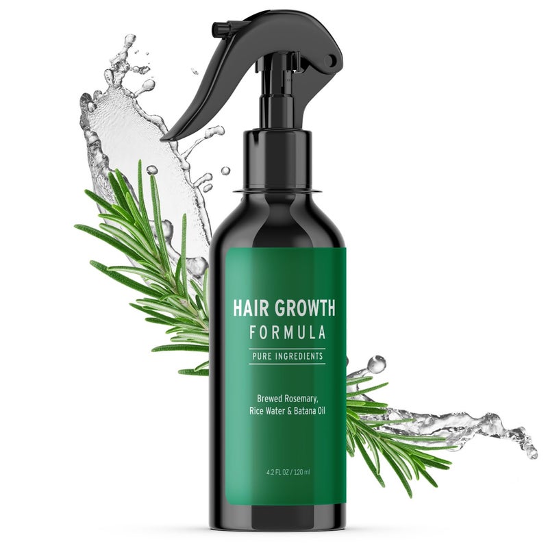 Rosemary Water Spray for Hair Growth Rosemary Hair Growth Scalp Spray With Rice Water  Batana Oil Biotin Citrus Peel and Mint to Strengthen Strands and Promote Hair 42 fl oz